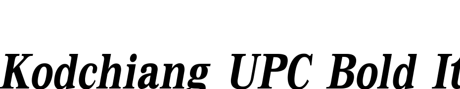 Kodchiang UPC Bold Italic Font Download Free